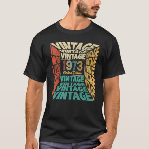 T-shirt 50 ans Vintage 1973 50e anniversaire Rétro