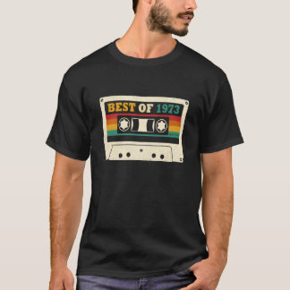 T-shirt 50 ans Vintage 1973 cassette 50e anniversaire