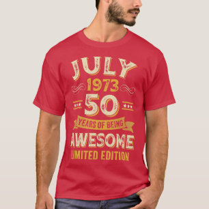 T-shirt 50 Ans Vintage Juillet 1973 50e Anniversaire