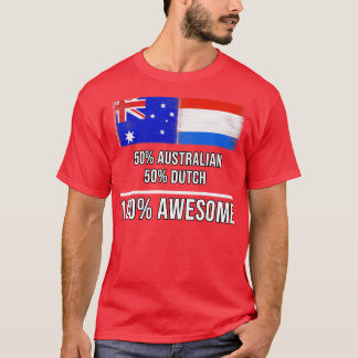 T-shirt 50 Australian 50 Dutch 100 Awesome Cadeau pour Dut