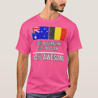 T-shirt 50 Australien 50 Belge 100 cadeau fantastique pour