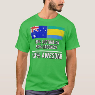 T-shirt 50 Australien 50 Gabonais 100 Cadeau génial pour G