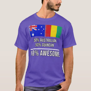 T-shirt 50 Australien 50 Guinéen 100 Cadeau génial pour Gu