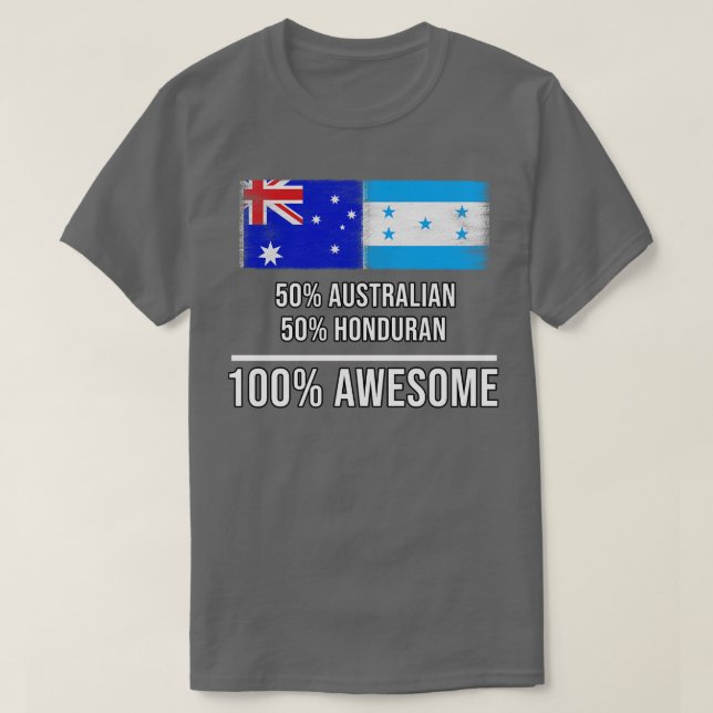 T-shirt 50 Australien 50 Honduras 100 Cadeau génial pour H (Design devant)