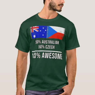 T-shirt 50 Australien 50 Tchèque 100 Cadeau fantastique po