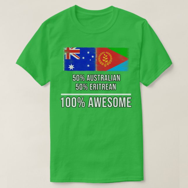 T-shirt 50 Australiens 50 Erythréens 100 Cadeau génial pou (Design devant)