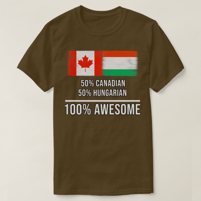 T-shirt 50 Canadiens 50 Hongrois 100 Cadeau fantastique po (Design devant)