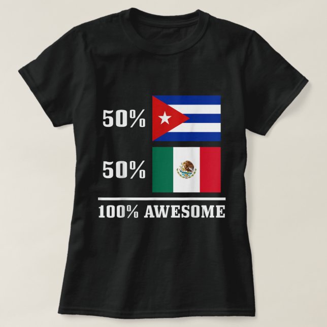T-shirt 50 Cuba 50 Mexique Cuba Mexique Drapeau de la fier (Design devant)