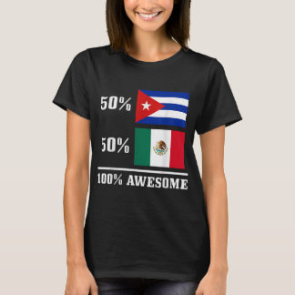 T-shirt 50 Cuba 50 Mexique Cuba Mexique Drapeau de la fier
