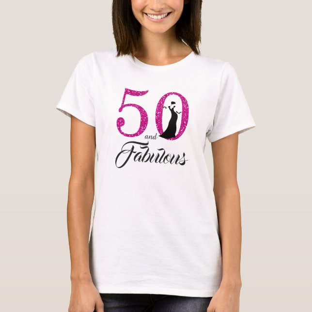 T-shirt 50 et cadeau d'anniversaire fabuleux (Devant)