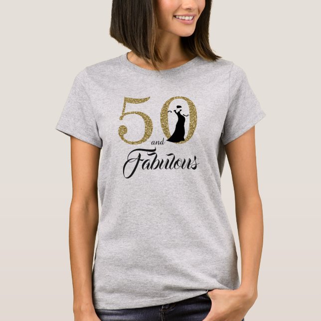 T-shirt 50 et cadeau d'anniversaire fabuleux (Devant)