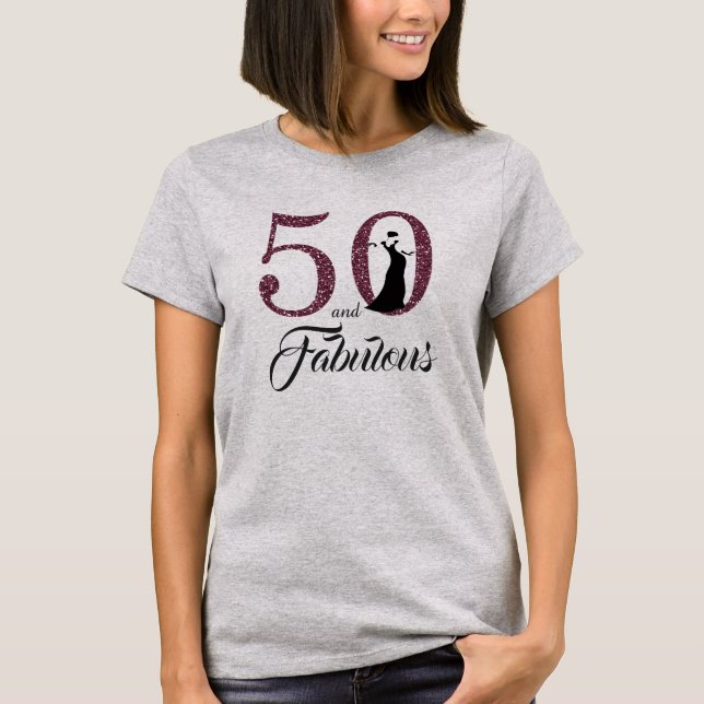 T-shirt 50 et cadeau d'anniversaire fabuleux (Devant)