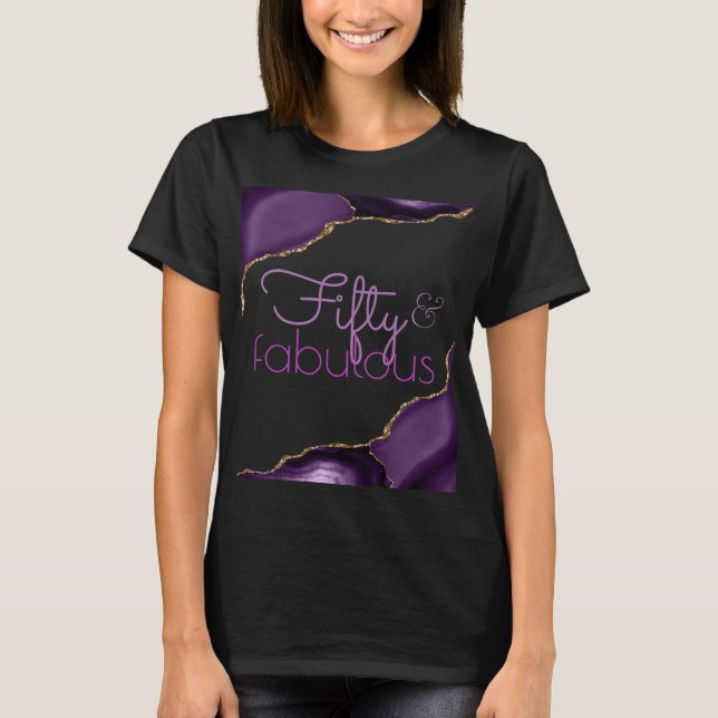 T-shirt 50 et fabuleux âge violet (Devant)