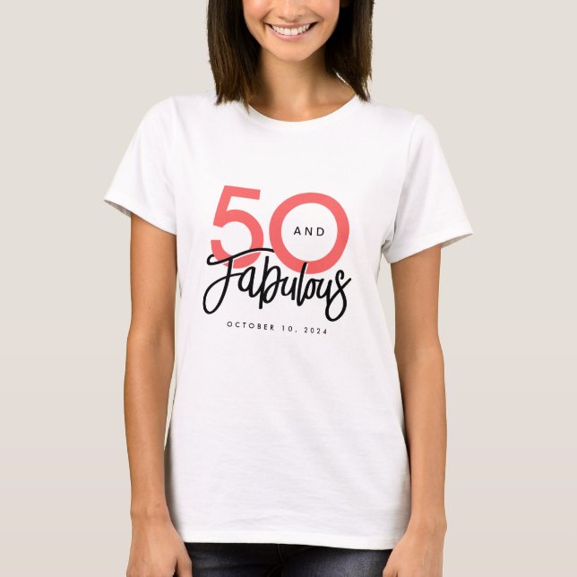 T-shirt 50 et fabuleux Elégant 50e anniversaire (Devant)