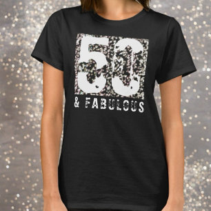 T-shirt 50 et fabuleux fête d'anniversaire de parties scin