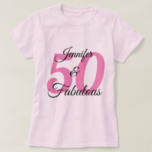T-shirt 50 et fabuleux fête d'anniversaire personnalisée
