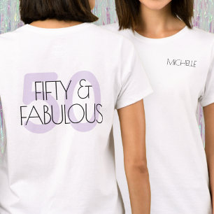 T-shirt 50 et fabuleux Moderne Purple Cinquante Anniversai