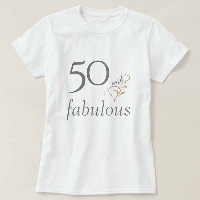 T-shirt 50 et fabuleux Silver & Gold 50e anniversaire (Design devant)