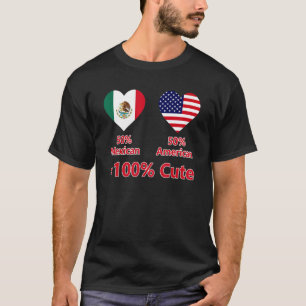 T-shirt 50 Mexicains 50 Américains 100 Mignons Demi Patrio