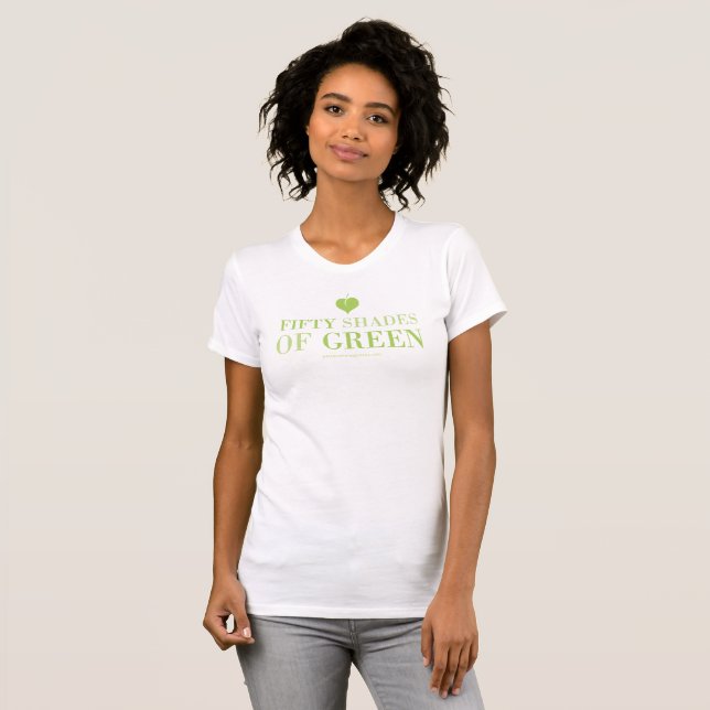 T-shirt 50 nuances de t0shirt vert (Devant entier)