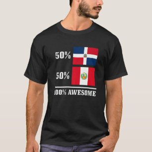 T-shirt 50 République dominicaine 50 Pérou Fierté du drape