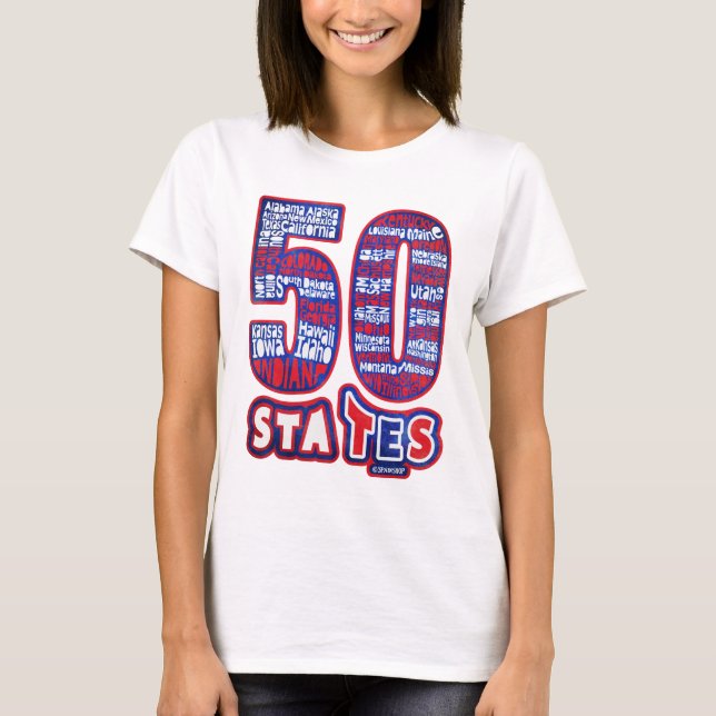 T-SHIRT 50 STATES UTILISE (Devant)