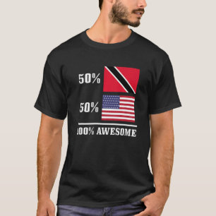 T-shirt 50 Trinité-et-Tobago 50 États-Unis American Flag P