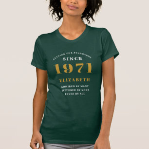 T-shirt 50e anniversaire 1971 Gold vert pour sa personnali