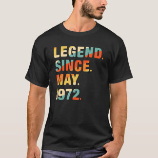 T-shirt 50e anniversaire 50 ans légende depuis mai 1972