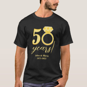 T-shirt 50e anniversaire 50 ans Mariage d'or