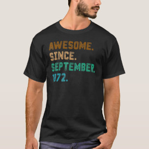 T-shirt 50e anniversaire 50 ans stupéfiant depuis septembr