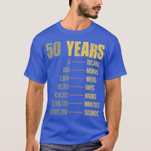 T-shirt 50e anniversaire 50 ans vieux amusant Citation cad