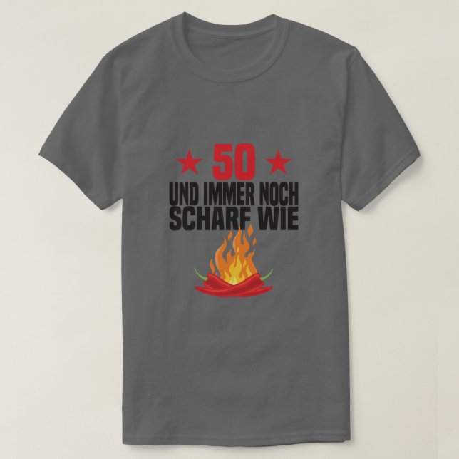 T-shirt 50e anniversaire 50e anniversaire Chilli Hot (Design devant)