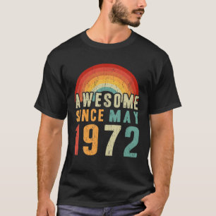 T-shirt 50E Anniversaire Awesome Depuis Mai 1972 50 Ans
