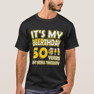 T-shirt 50e Anniversaire Beerthday Bière drôle 50 ans