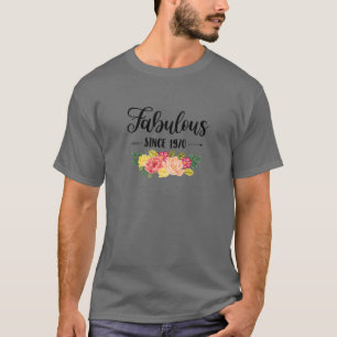 T-shirt 50e anniversaire Cadeaux Femmes 50 ans Fabuleux pé
