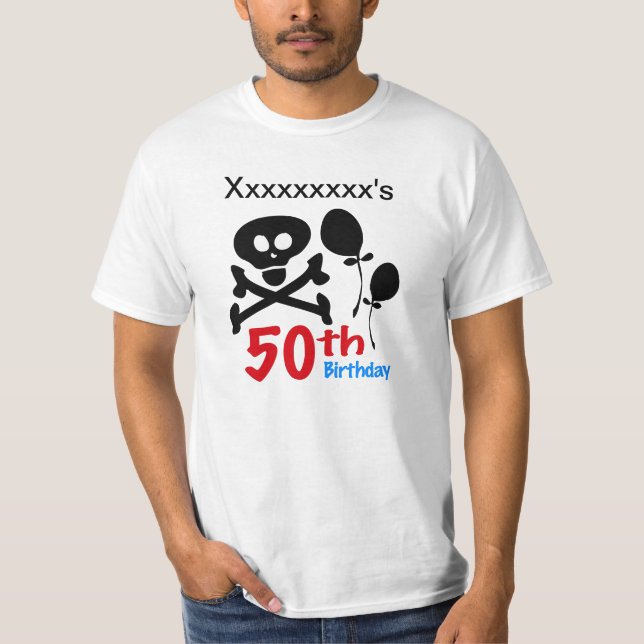 T-shirt 50e anniversaire Crossbones du crâne (Devant)