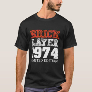 T-shirt 50e anniversaire de la fête de briqueteur maître c