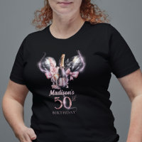 50e anniversaire de luxe Champagne noir rose