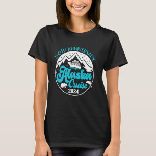 T-shirt 50e anniversaire de Mariage Alaska Cruise 2024 Cou