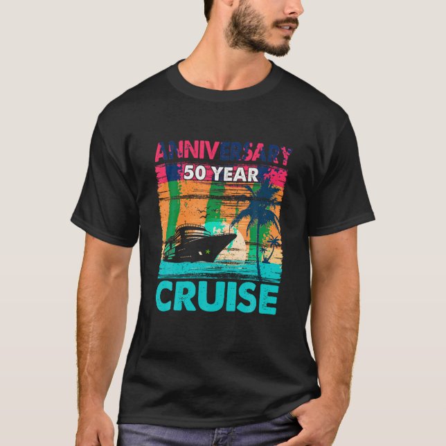T-shirt 50e anniversaire de Mariage Couple de croisière 50 (Devant)
