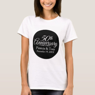T-shirt 50e anniversaire de Mariage d'or Personnalisé