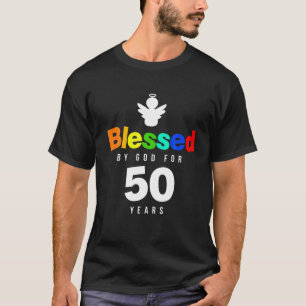 T-shirt 50E Anniversaire Don Chrétien Béni Par Dieu Pour