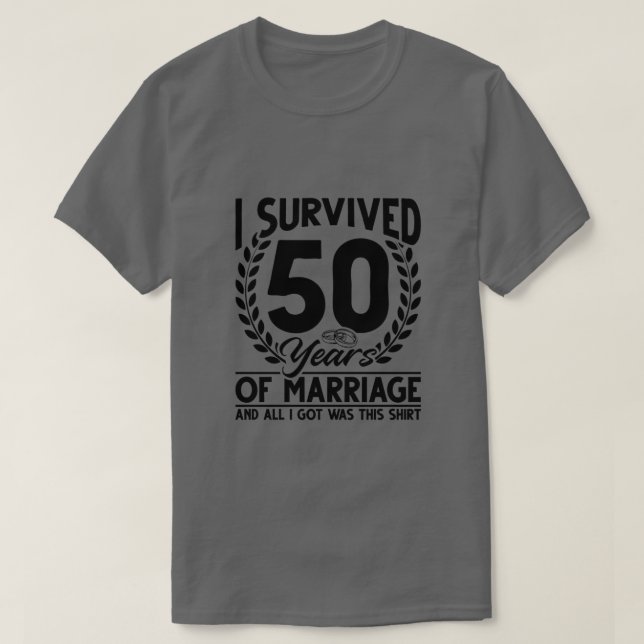 T-shirt 50e anniversaire du Mariage Couples Maris Femme 50 (Design devant)