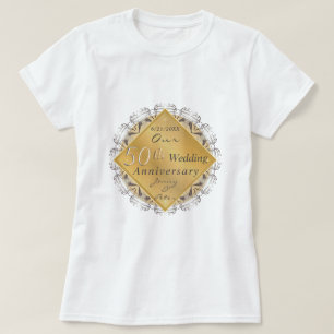 T-shirt 50e anniversaire du Mariage Golden Ochre