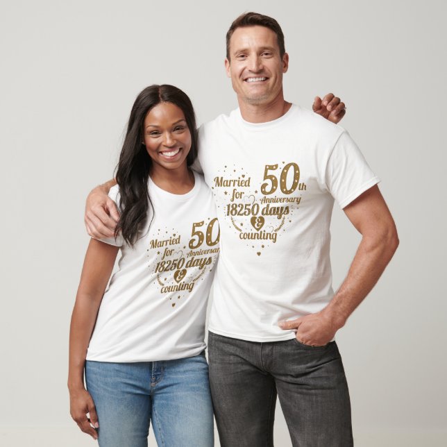 T-shirt 50e anniversaire du Mariage mignon (Unisexe)