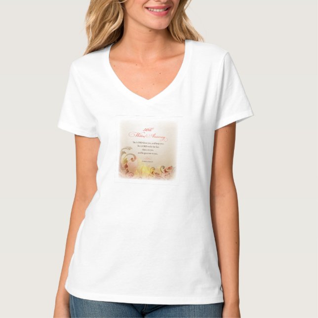 T-shirt 50e anniversaire du Mariage, Seigneur bénisse et g (Devant)