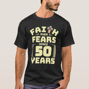 T-shirt 50E Anniversaire Foi Dieu Jésus Religion Croyant
