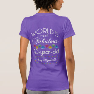 T-shirt 50e anniversaire Gemmes colorées les plus fabuleu