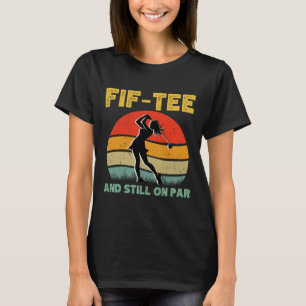 T-shirt 50e Anniversaire Golf Femme Design Retro 50 An Ol